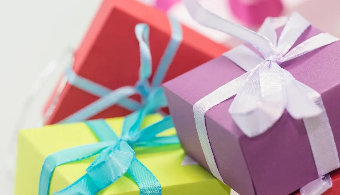 selection of wrapped gift boxes