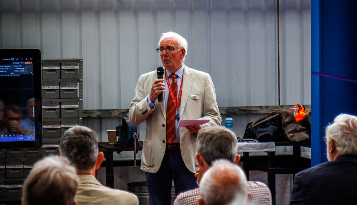 Chairman Mike Ball gives speech, 7th September 2022, credit Anthony Carwithen (7)