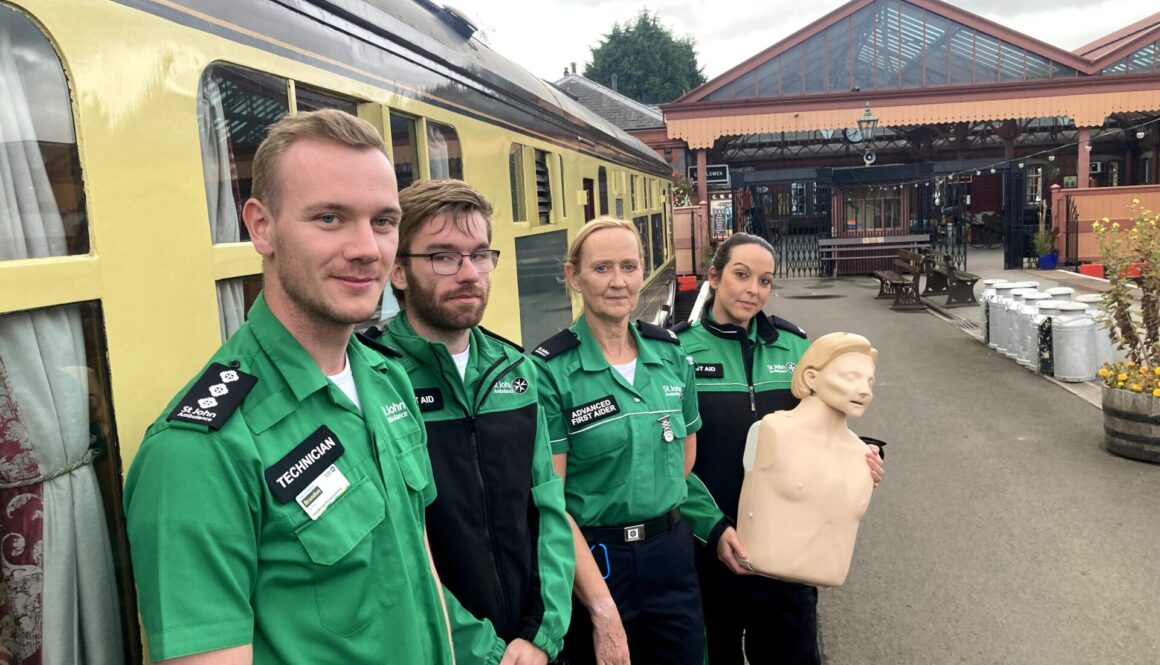 St John Ambulance volunteers at the SVR