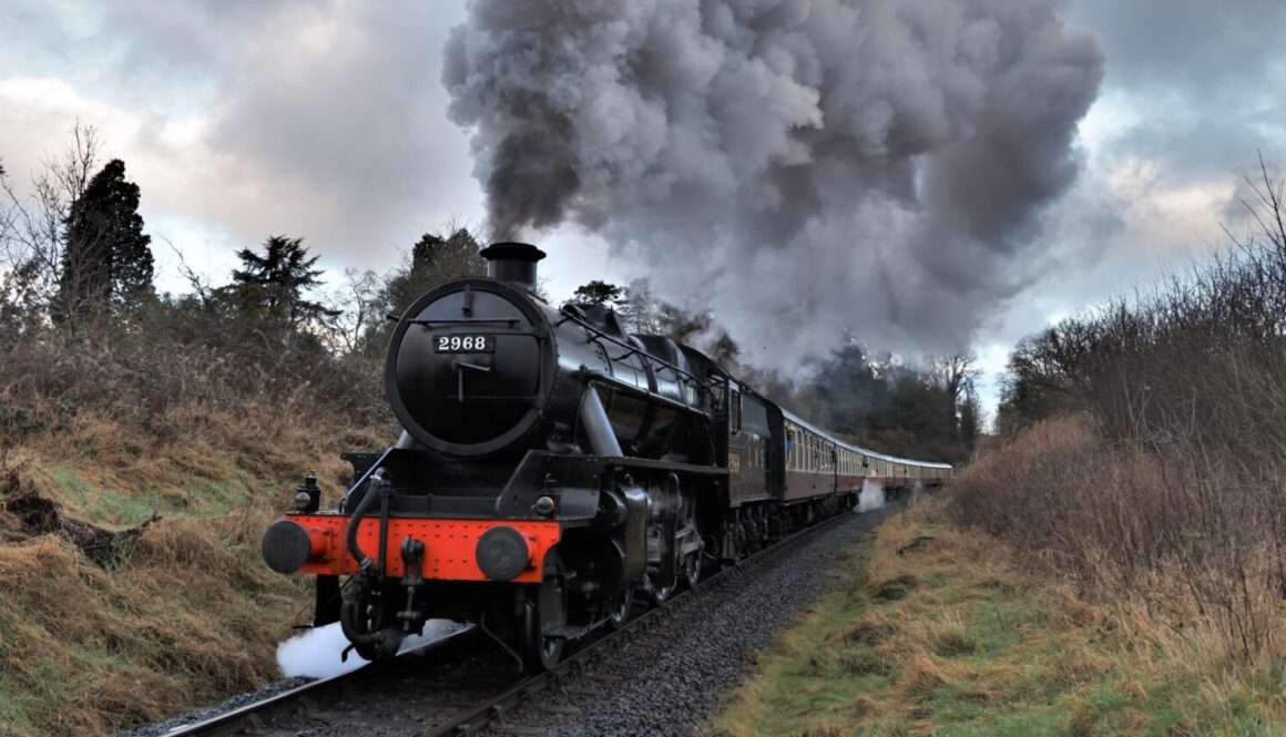 Mogul 2968 in the Winter Steam Gala at Oldbury Crossing on Saturday 6th January 2024. Photo by Keith Wilkinson.