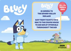 Bluey visit graphic for 23 - 24 March 2024