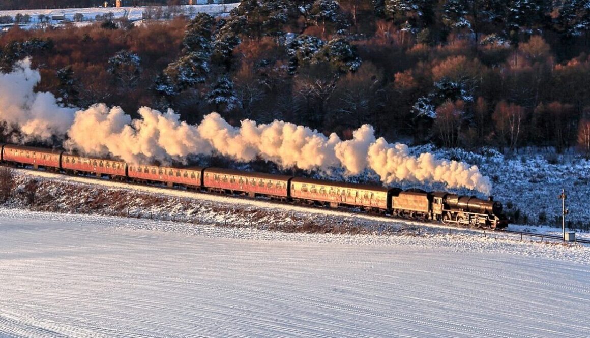 Archive image of steam train in the snow - Alan Corfield