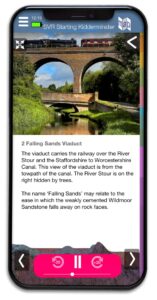 Screenshot of the Geopark App