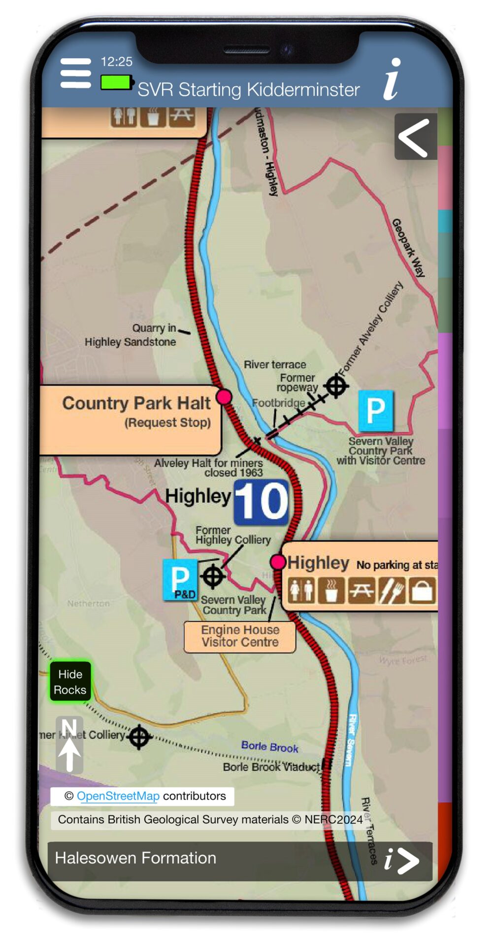 Svr Map Severn Valley Railway is now part of a local geology app - Severn ...