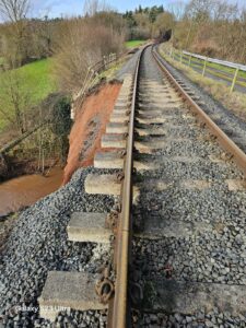 Around 30 metres of the line is affected. LEIGH KING