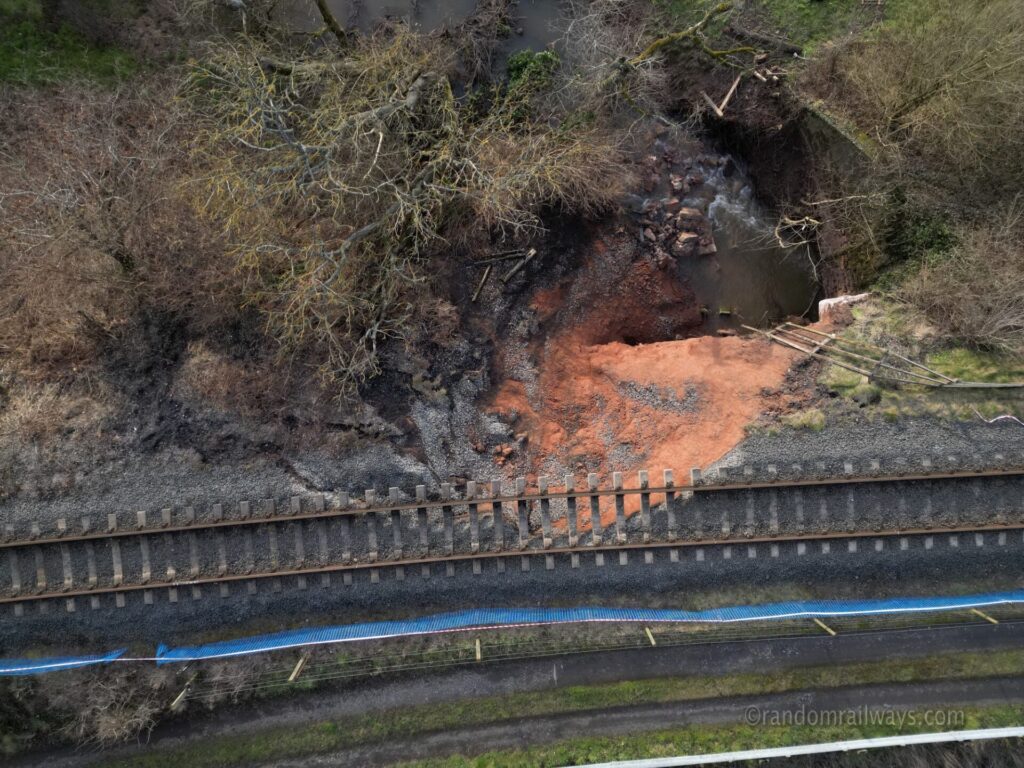 Aerial shot of the embankment failure GARY ESSEX