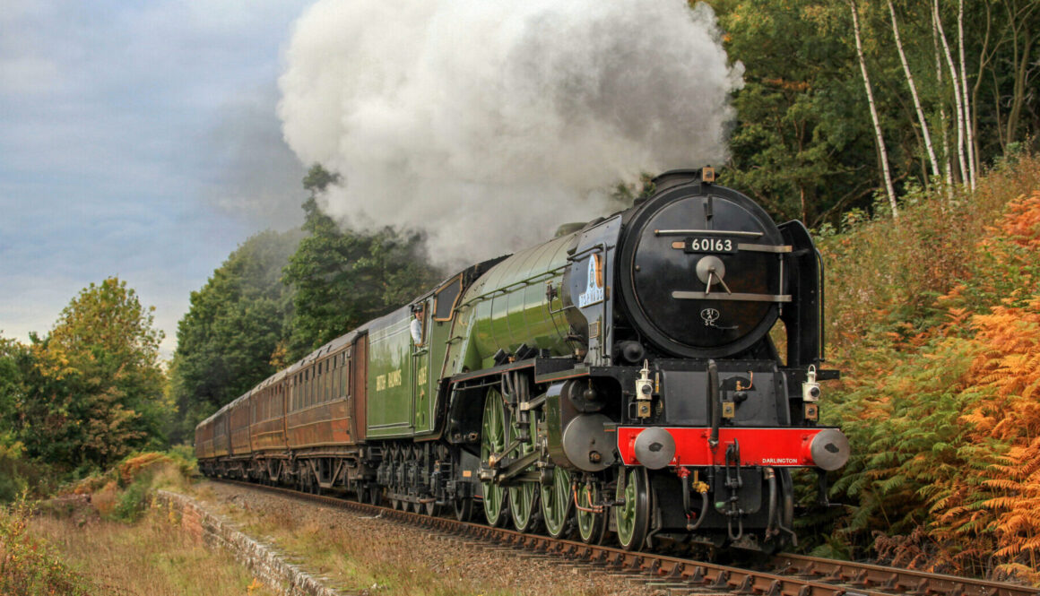 60163 with the SVR's set of teak carriages in 2015. KEVIN WHTEHURST