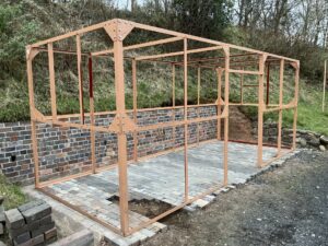 Brick floor and frame nearly complete. Taken by STEVE DOWNS