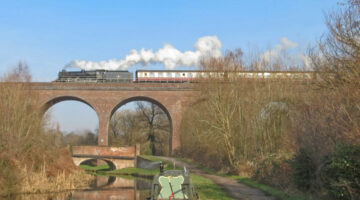 75069 crosses Falling Sands viaduct at the SVR. KIERAN HARDY