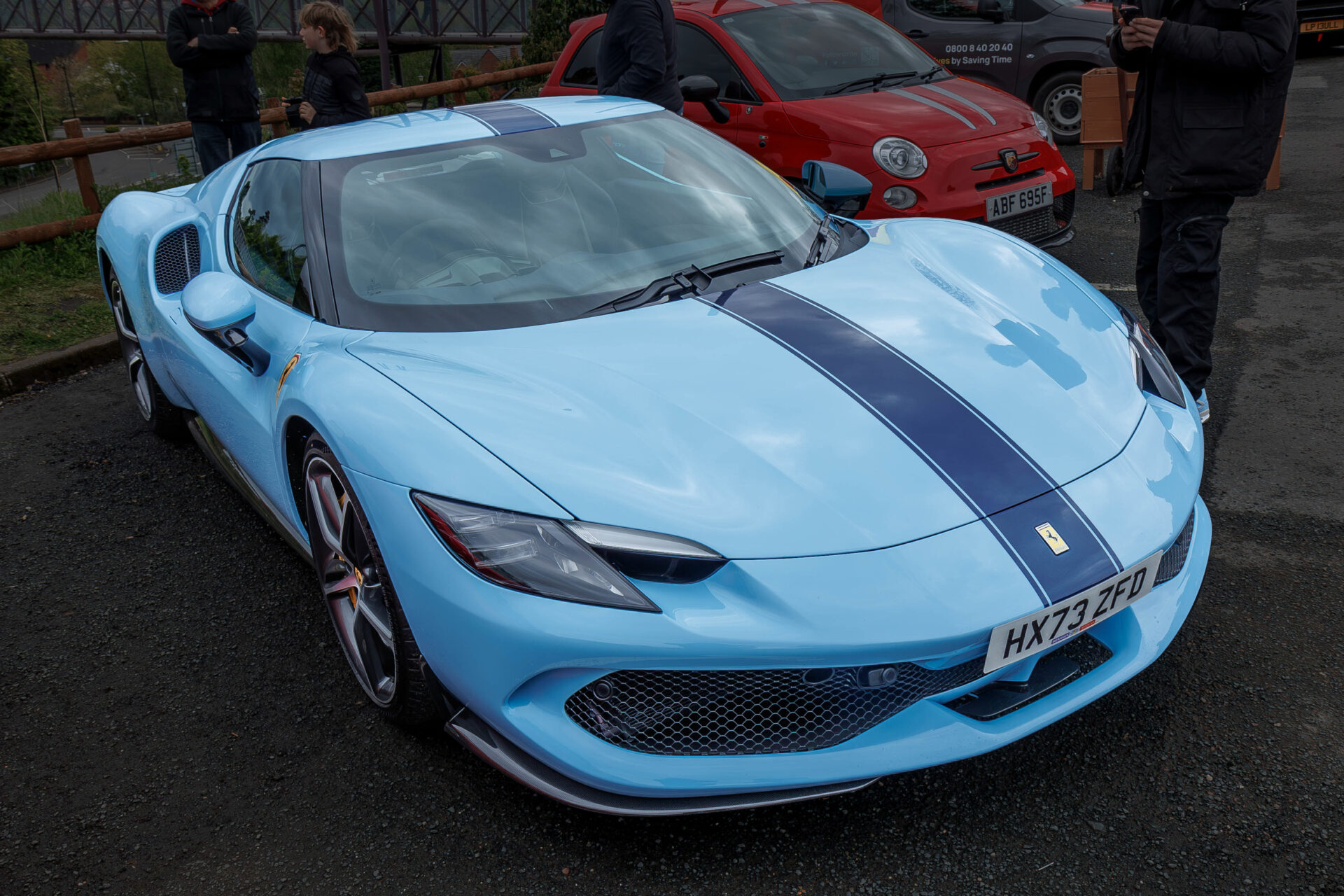 Italian supercar display at Kidderminster Town station