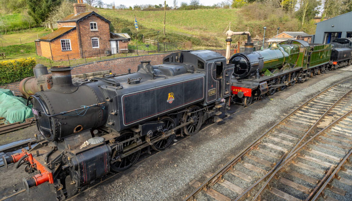 SVR locomotives 1501 and 4930 at Bridgnorth yard. KEVIN WHITEHURST