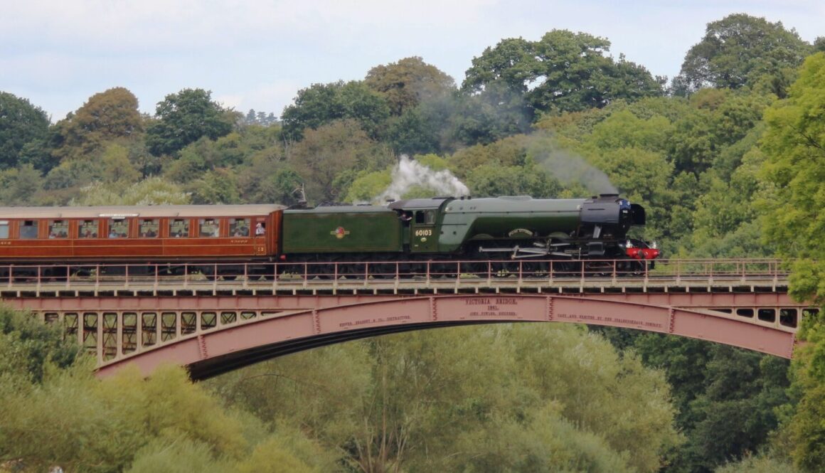 FLYING SCOTSMAN ON VICTORIA BRIDGE - BY KEITH WILKINSON