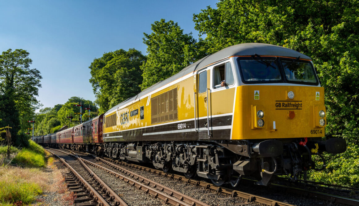 GBRF'S 69014 on the1615 service from Highley, passing Bewdley South Box. KEVIN WHITEHURST