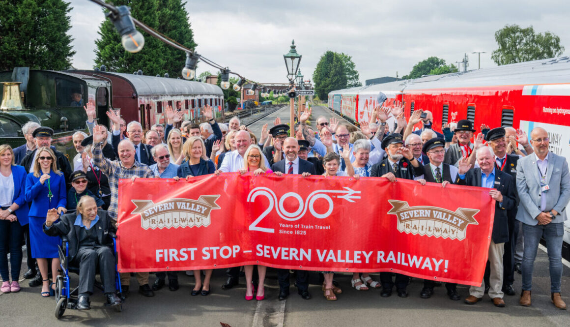 The Railway 200 Exhibition Train launch at the Severn Valley Railway at Kidderminster. Credit Jack Boskett