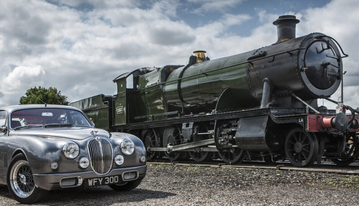 Road and rail power, side-by-side at the Vintage Transport Extravaganza