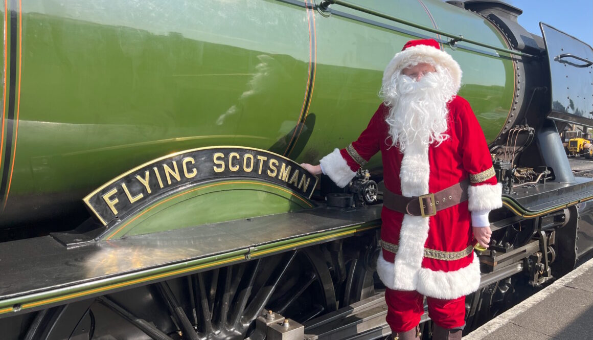 Santa couldn't resist a photo opportunity with the SVR's famous guest