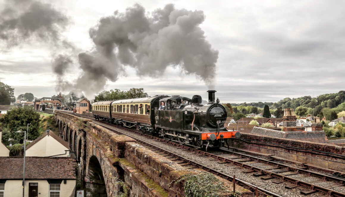 3F Jinty 47383 crossing over Wibbenhall Viaduct. ALAN CORFIELD