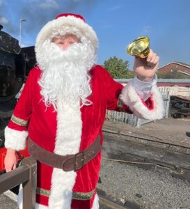 Santa heralds the start of Christmas at the SVR. LESLEY CARR