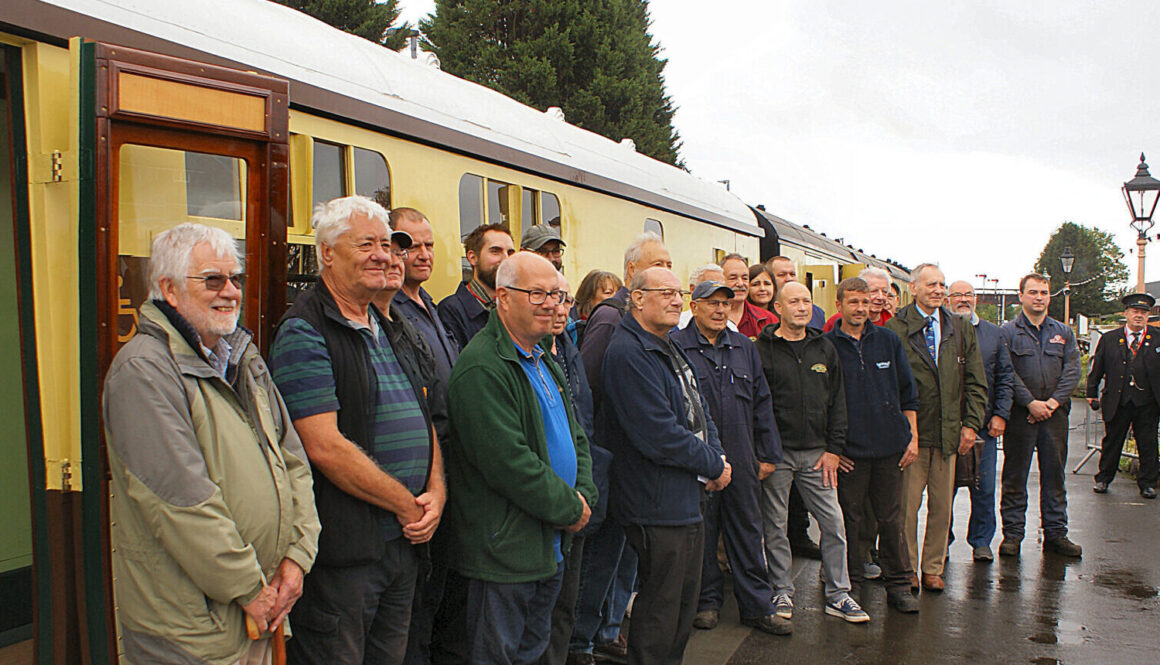 Some of the many volunteers who have worked on the restoration of 9581. JOHN OATES