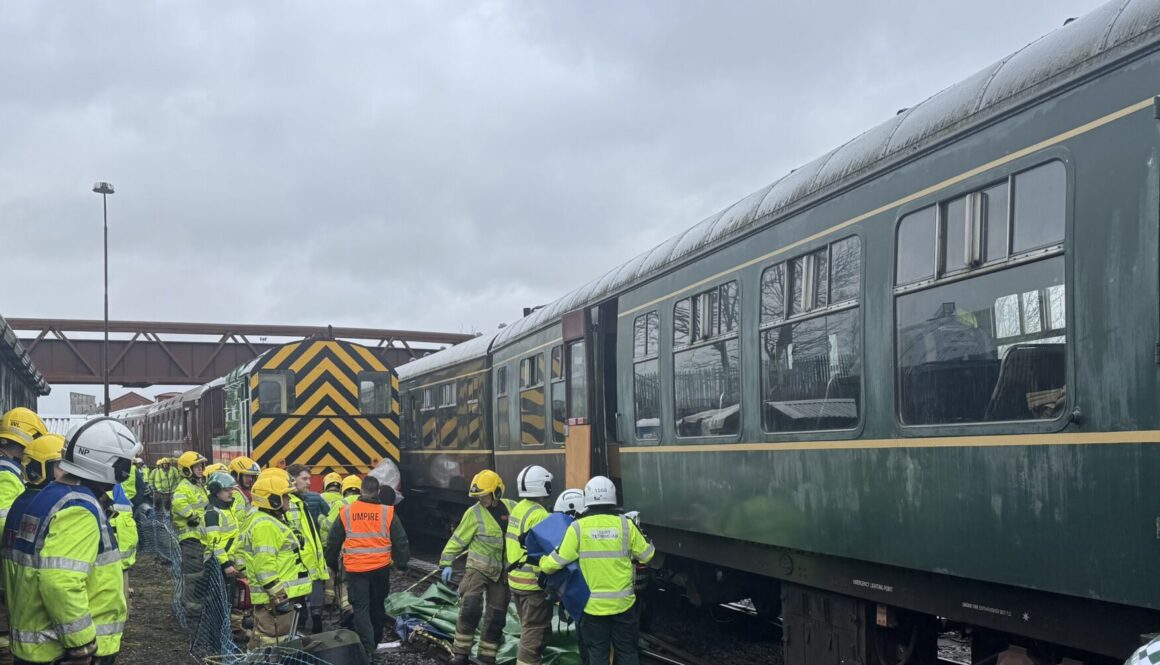 Emergency services incident response training at the Severn Valley Railway