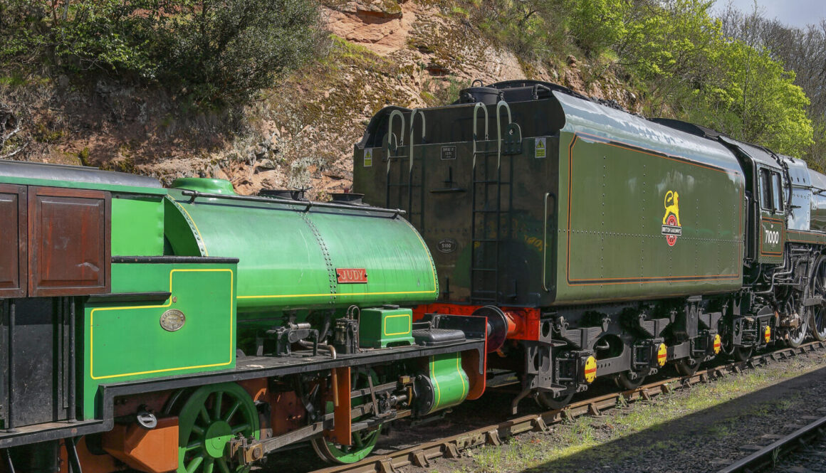 The diminutive Judy with 71000 Duke of Gloucester. Both locos are guests at the SVR's Spring Steam Gala which starts today, Thursday 16 April. Alan Corfield