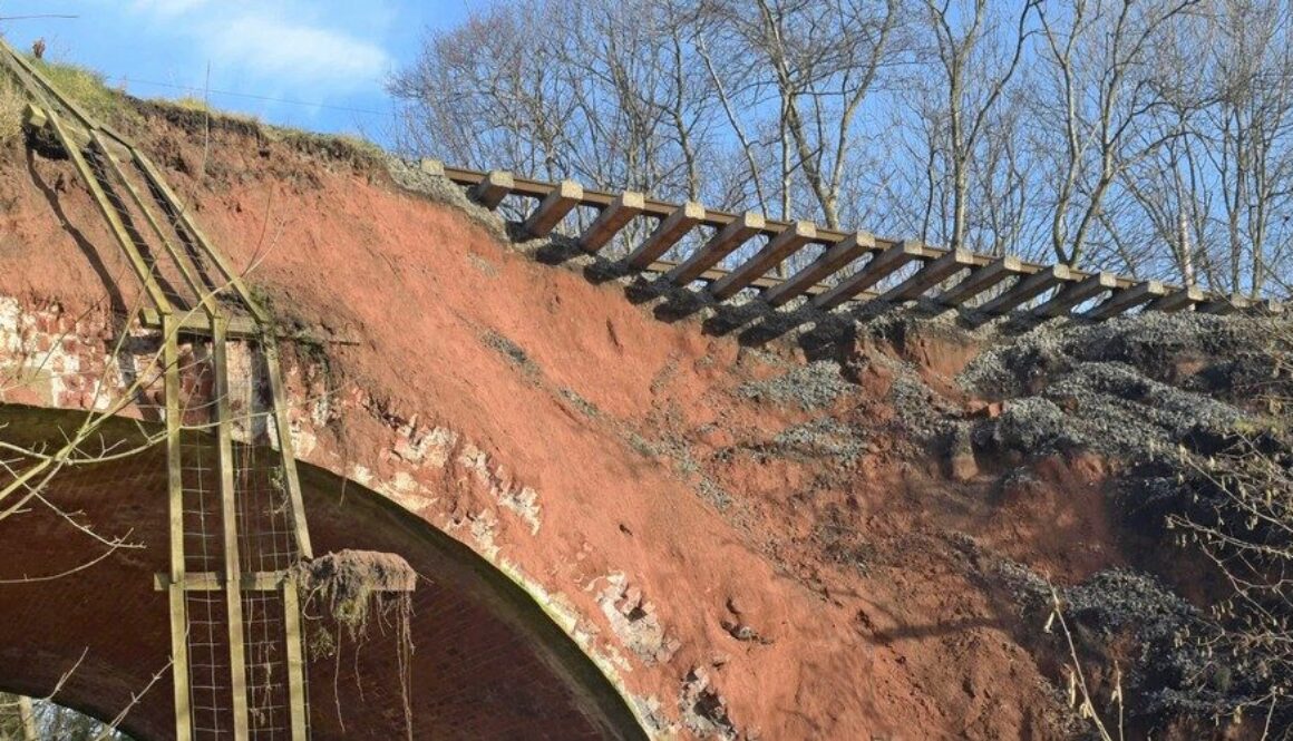 The extent of the collapse at Mor Brook, bridge 25. Gary Essex