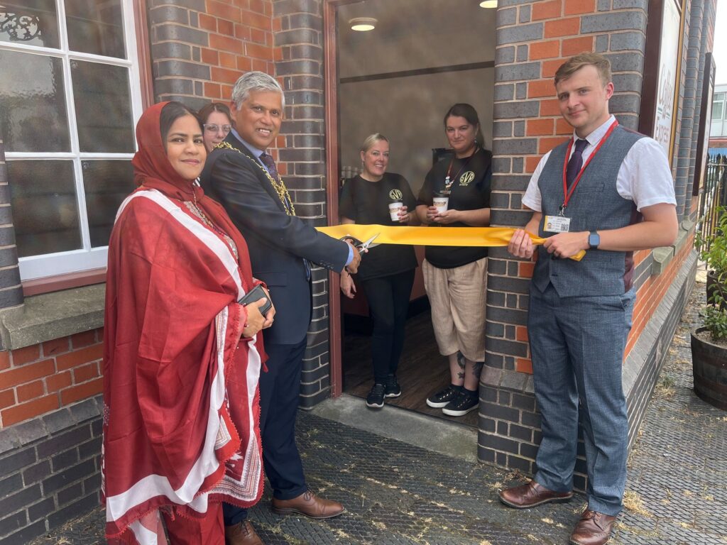 Councillor Shazu Miah, the Mayor of Kidderminster, officially opened the SVR's Coffee Express. SVR
