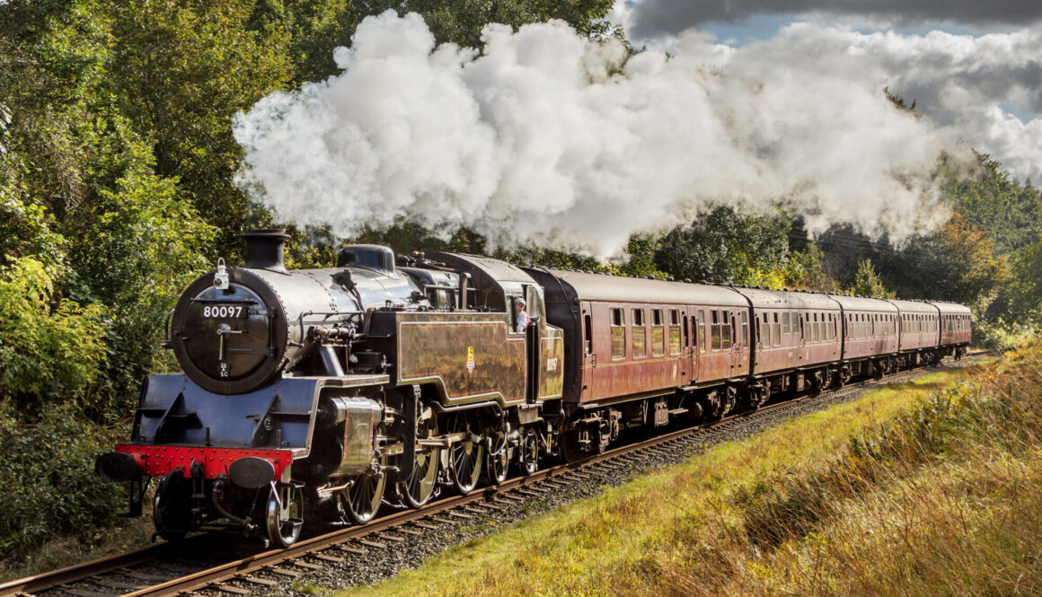 British Railways No 80097 is the fourth guest locomotive at the SVR's Autumn Steam Gala. Bob Green
