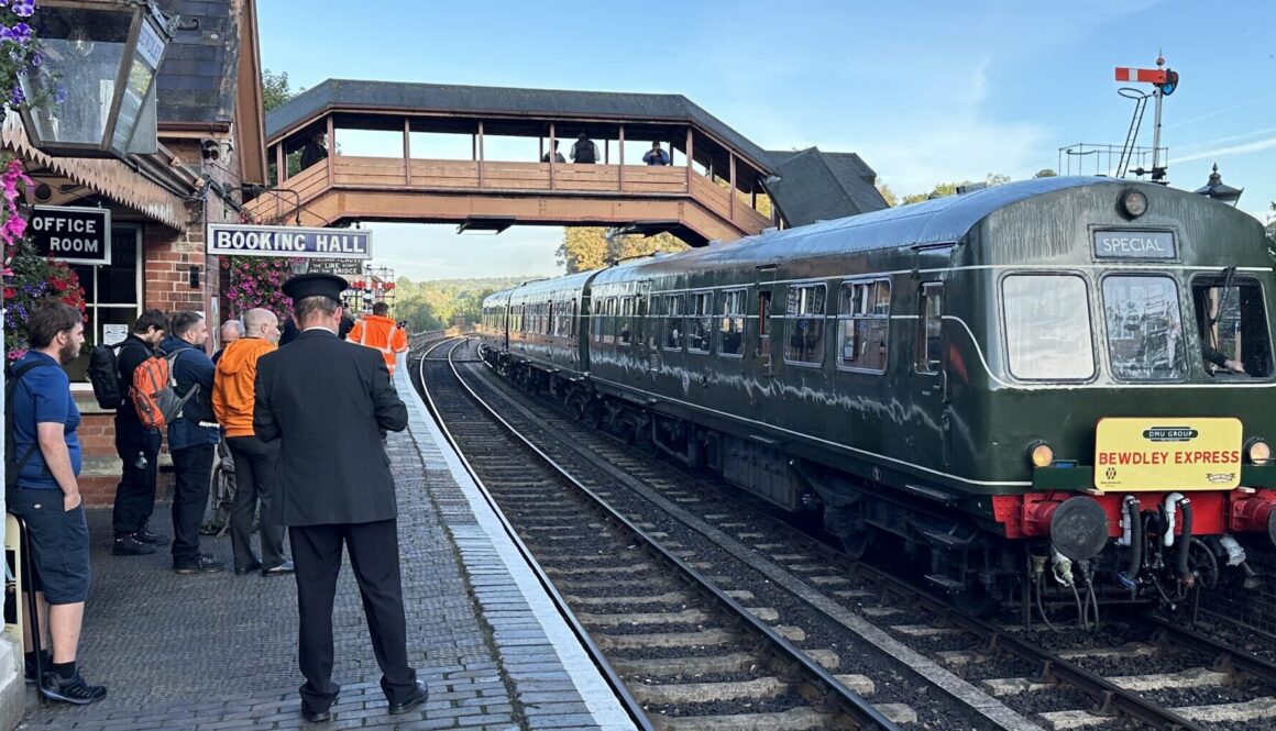 Waiting to leave the station, the first ever Bewdley Express. Credit Keith Wilkinson